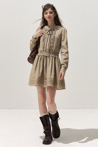 Lyocell Sailor Collar Dress