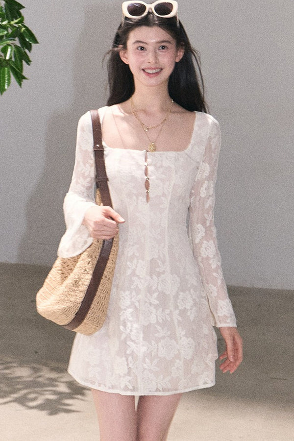 French Lace Hollow-Out Dress