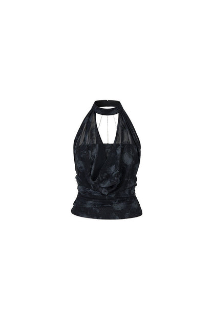 Chain Halter Neck Tank Top