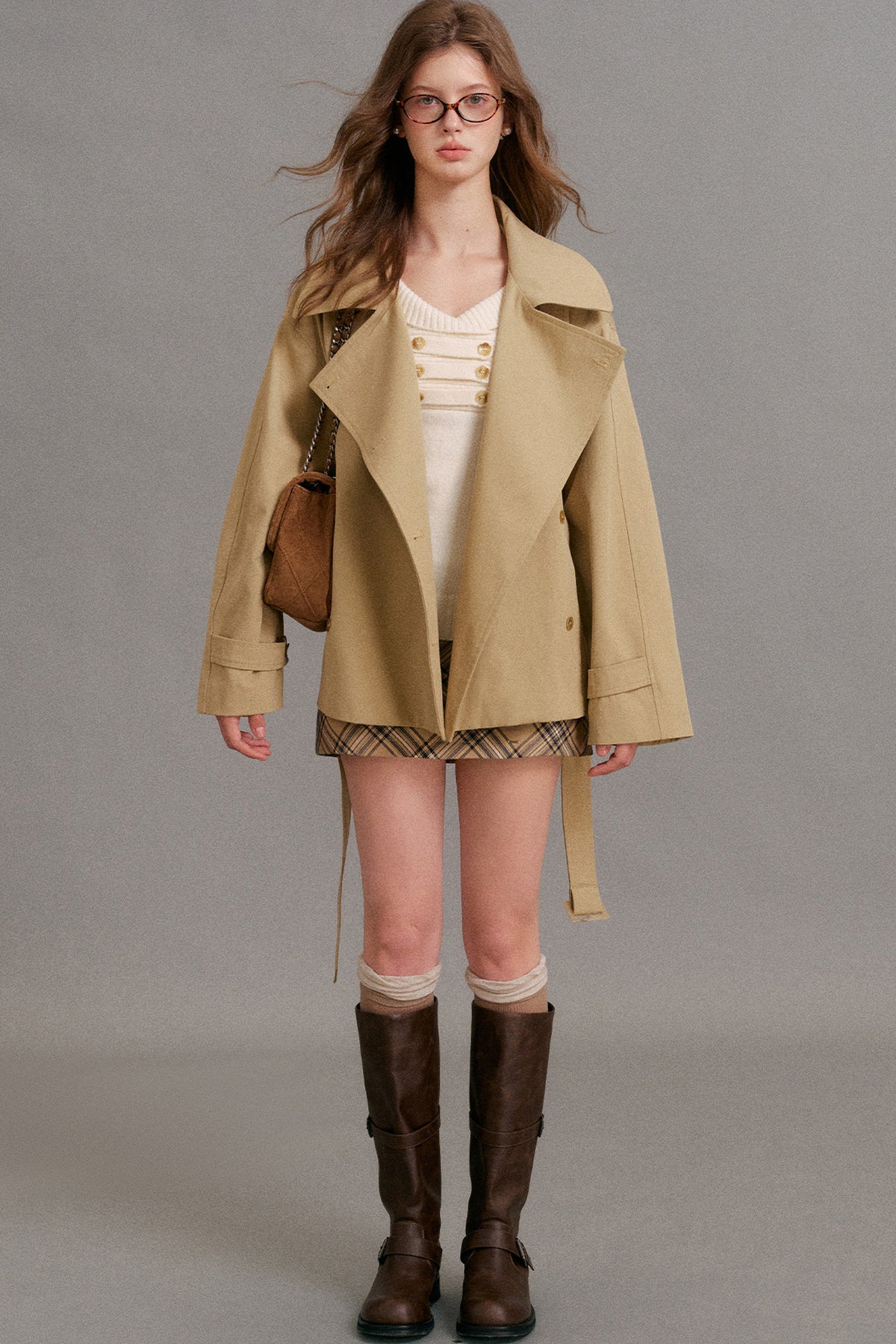 Structured Short Trench Coat