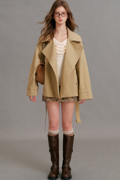 Structured Short Trench Coat