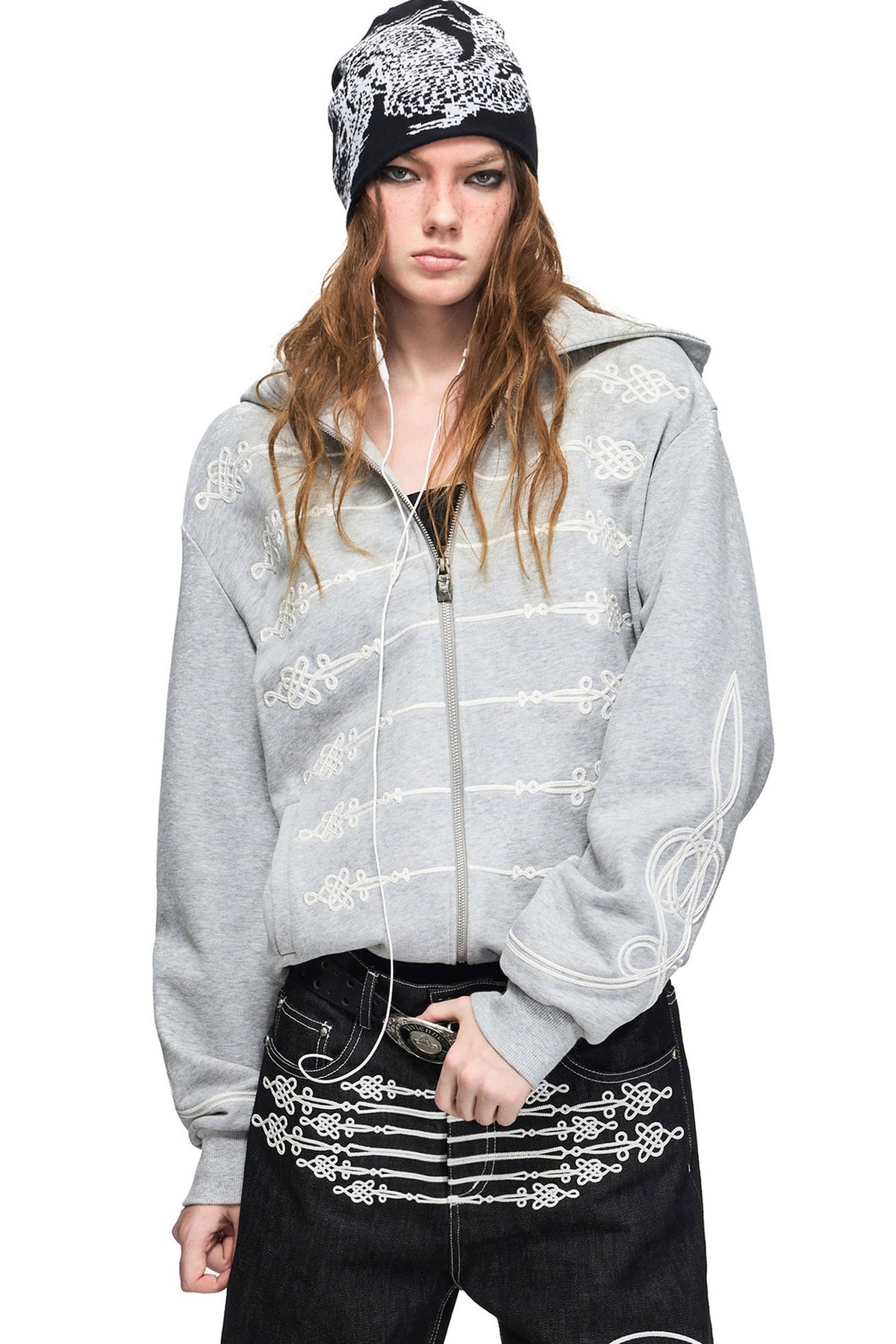 Giacca vintage Napoleone con cappuccio e zip