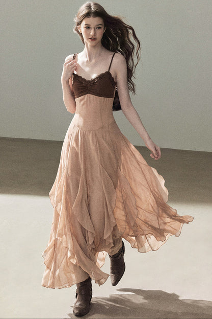 Cinnamon Pink Top and Suspender Dress Set-Up