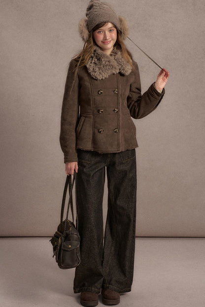 Lapel Fur Collar Jacket