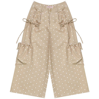 Milk Coffee Polka Dot Pants