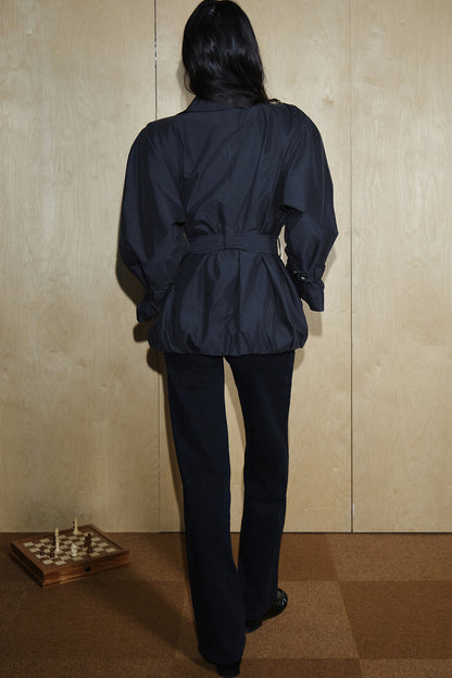 Collar Tie Bubble Jacket