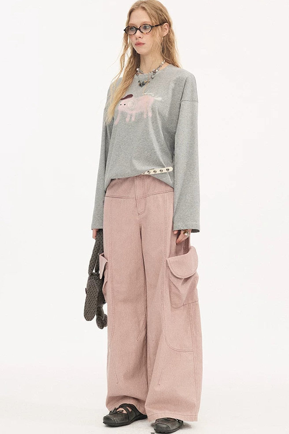 Vintage Washed Pocket Cargo Pants
