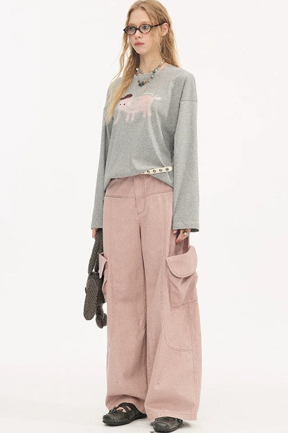 Vintage Washed Pocket Cargo Pants
