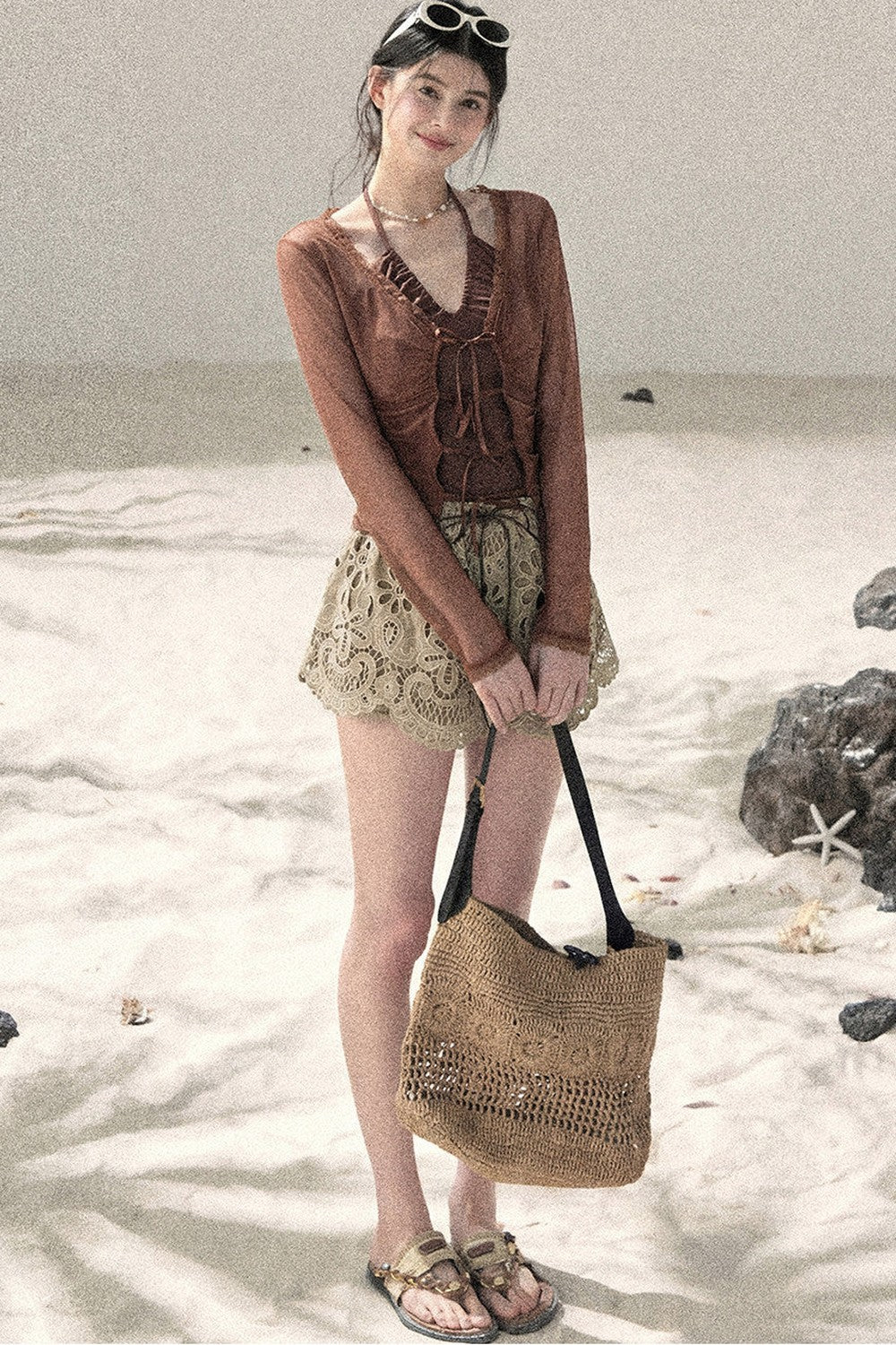 Lace Halter Two-Piece Set-Up