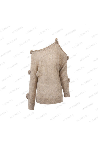 Asymmetrical Wool Mohair Knit Top