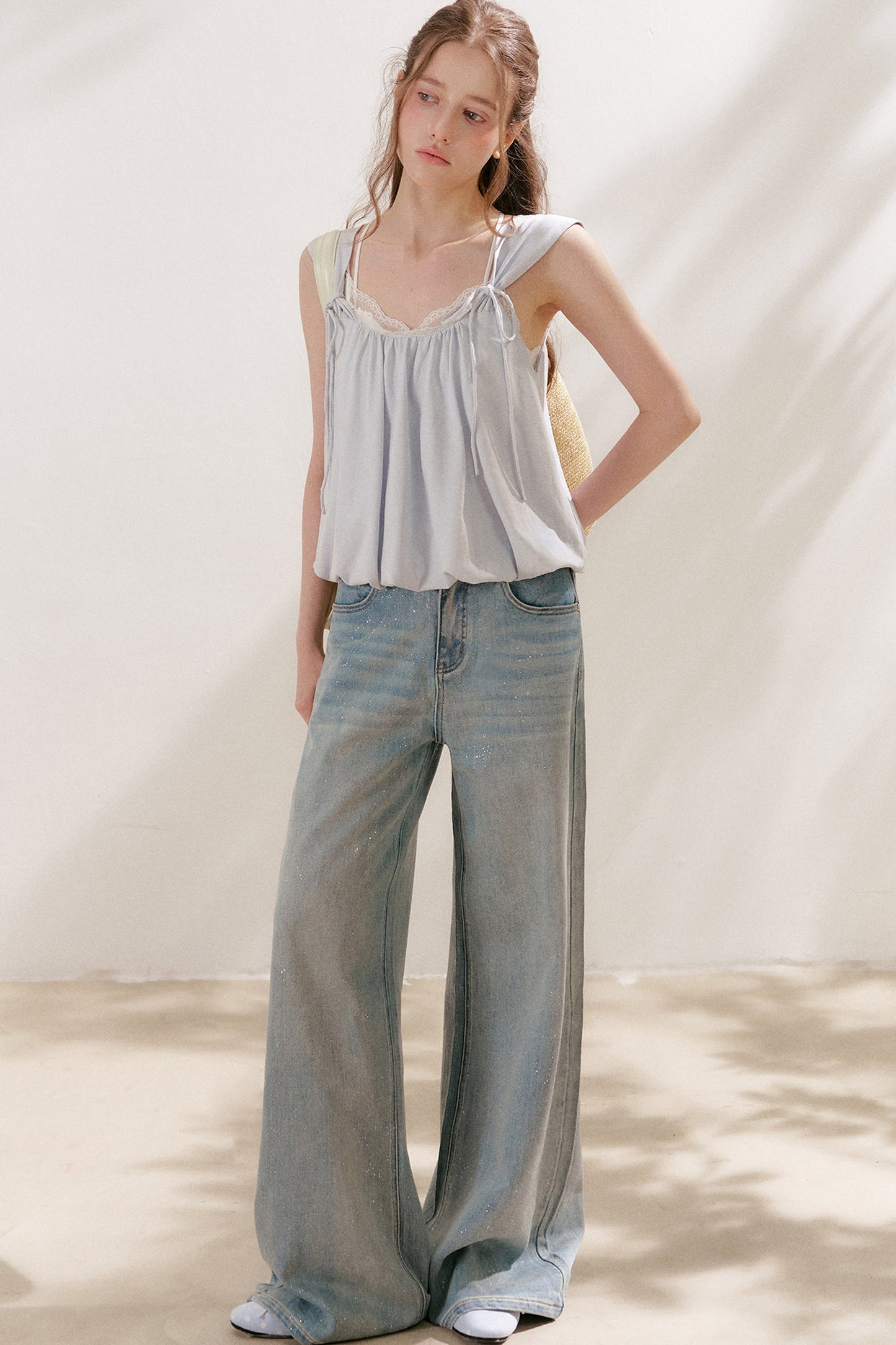Tencel Linen Cotton Lace Camisole Top
