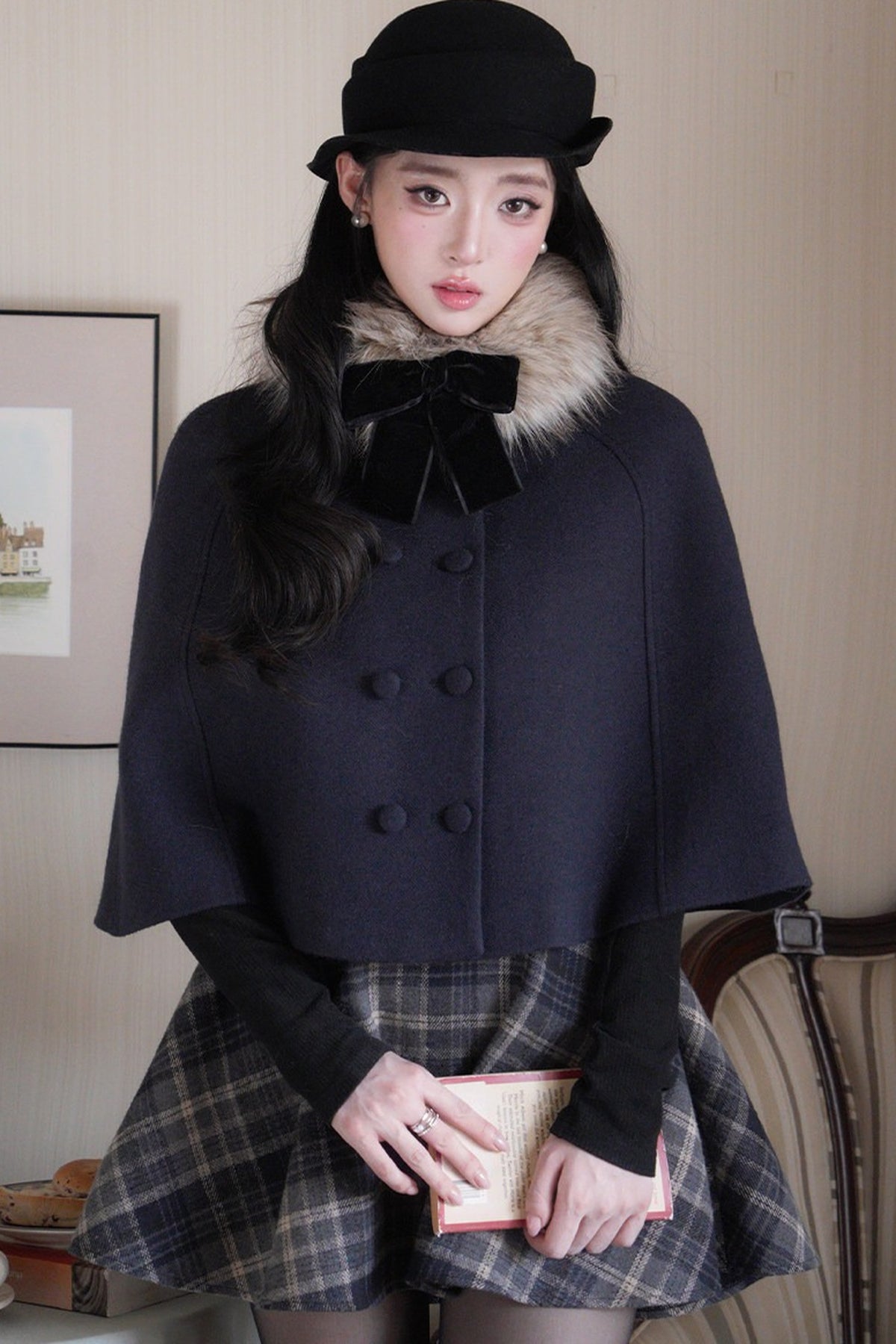 Retro Plaid A-Line Skirt
