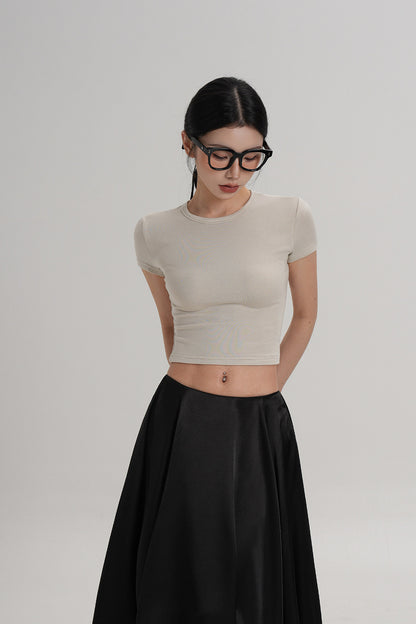 Elegant High-Waisted Crop Top