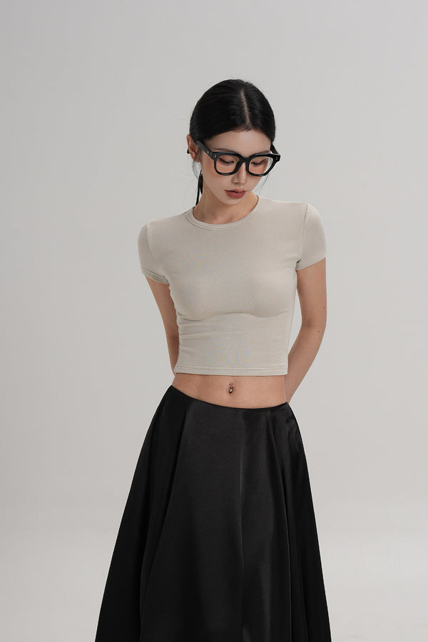 Elegant High-Waisted Crop Top