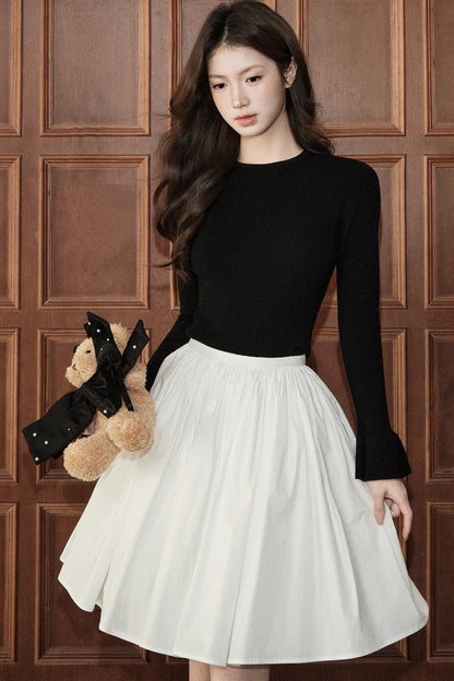 Flared Sleeve Knit Top