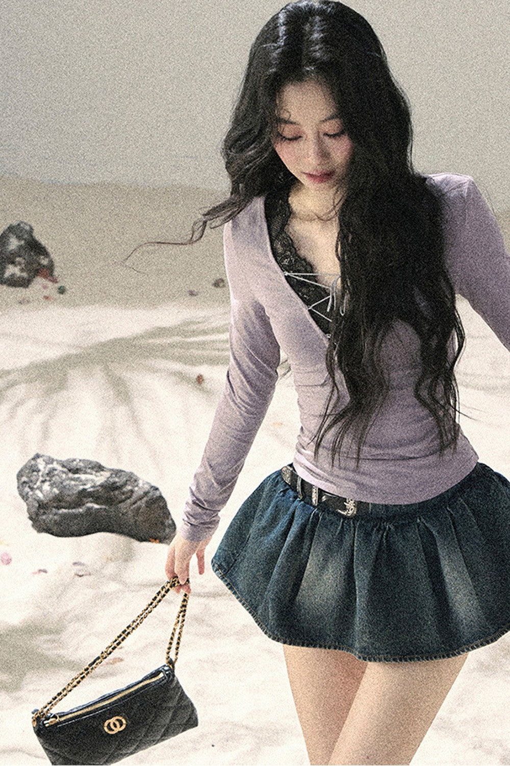 Iris Lace V-Neck Top