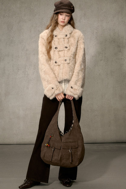 Vintage Thickened Faux Fur Jacket