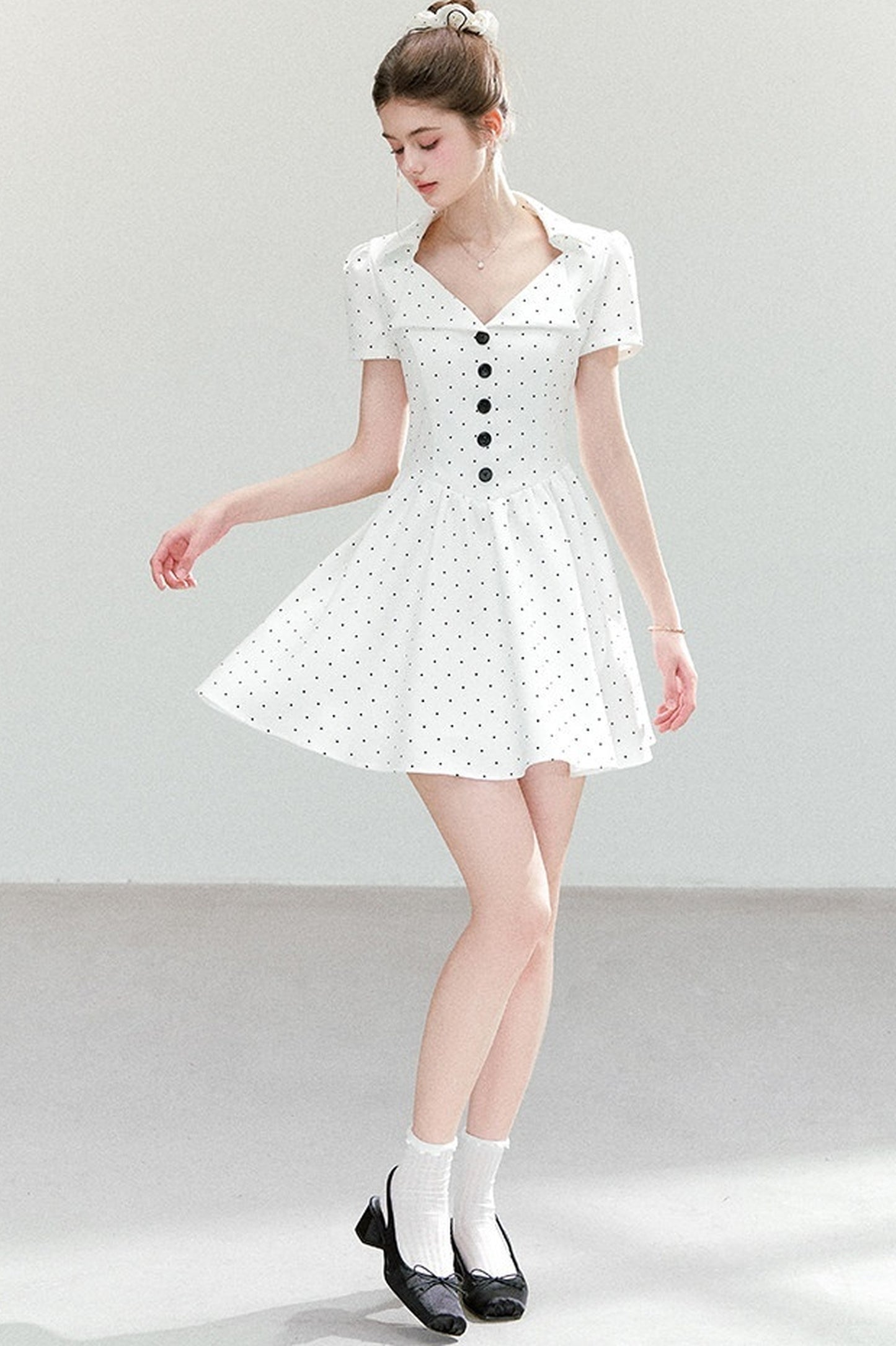 French-Style Polka Dot Dress