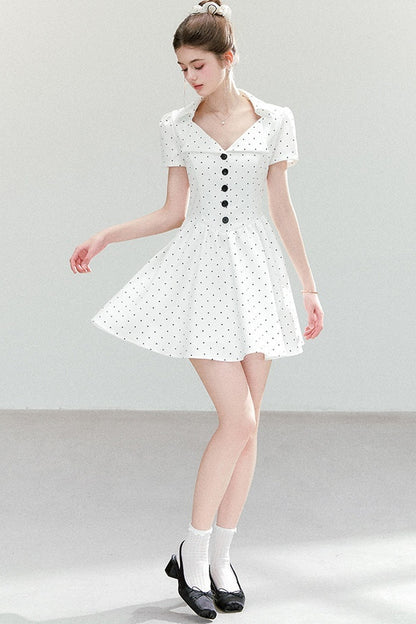 French-Style Polka Dot Dress