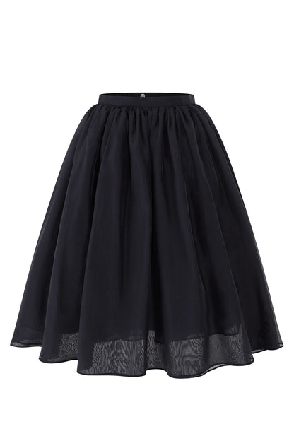 Pearlescent Mesh A-Line Skirt