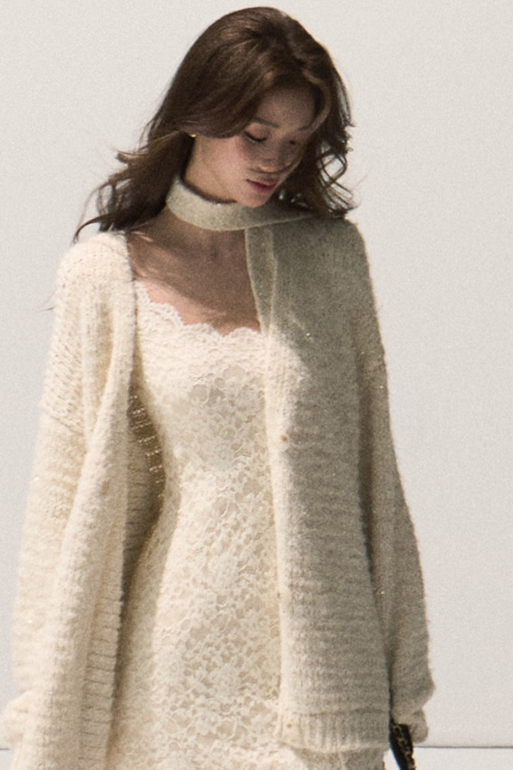 Cardigan en maille à sequins scintillants