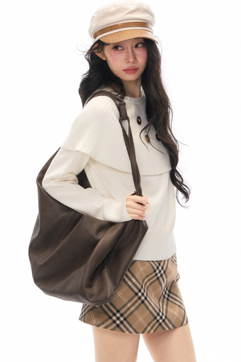 Skirt and Shawl Knit Top Set-Up
