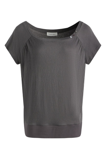 Color-Blocked Raglan Knit Blouse
