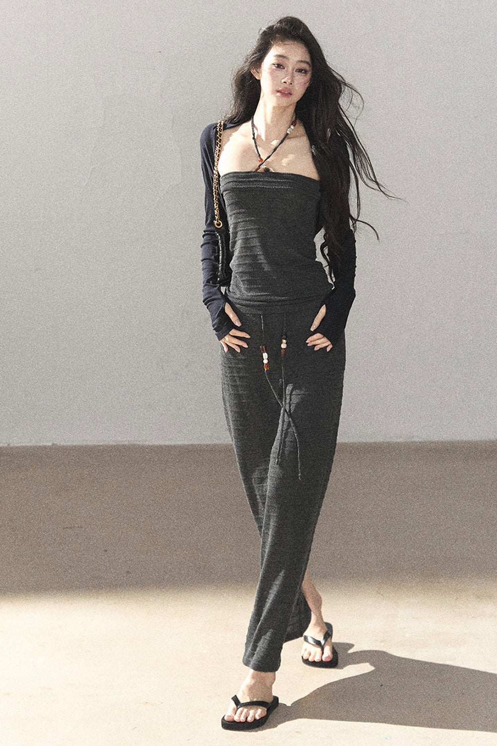Knit Tube Top and Skirt Set