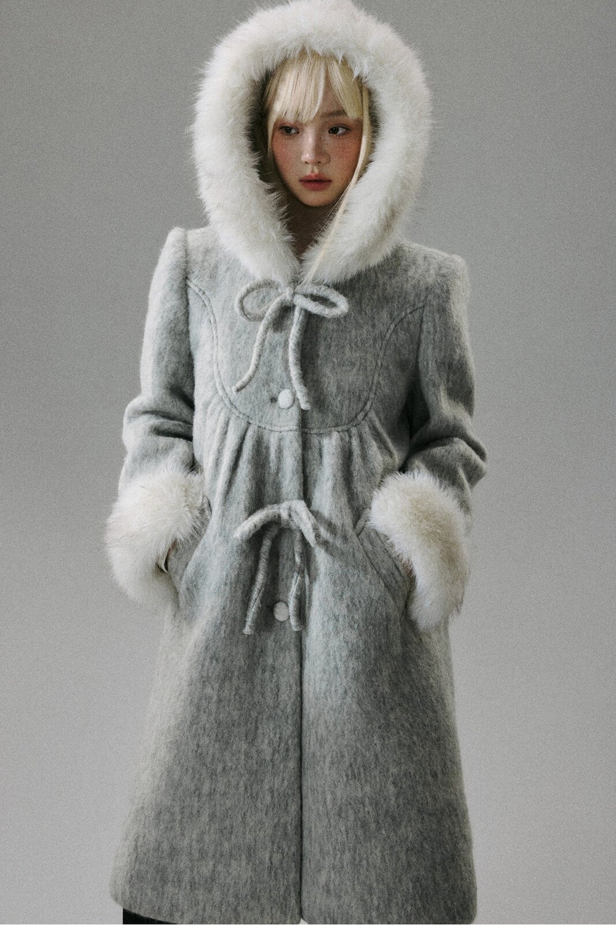 Honeysuckle Water Ripple Wool Cape