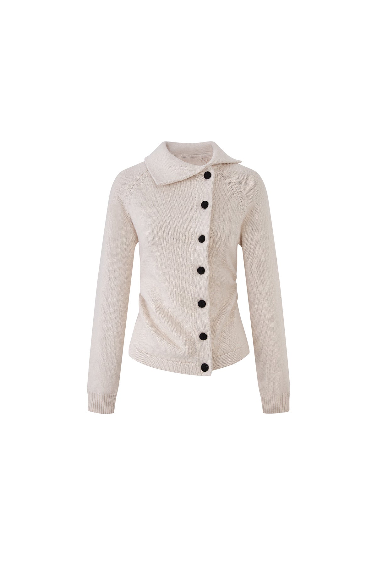Large Lapel Wool Blend Knit Top