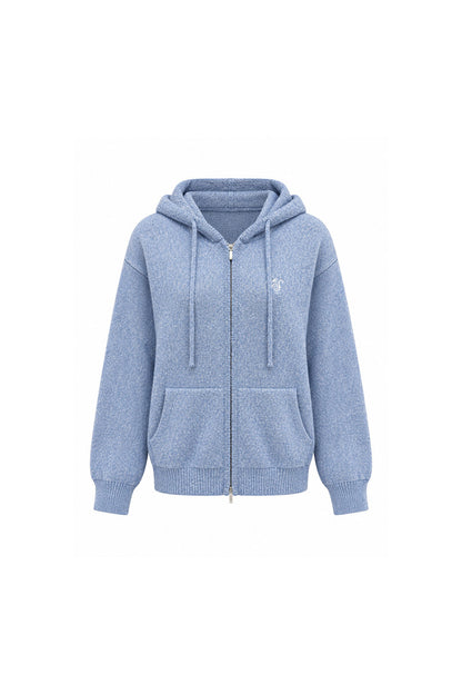 Blue Hooded Jacket and Pants Set-Up