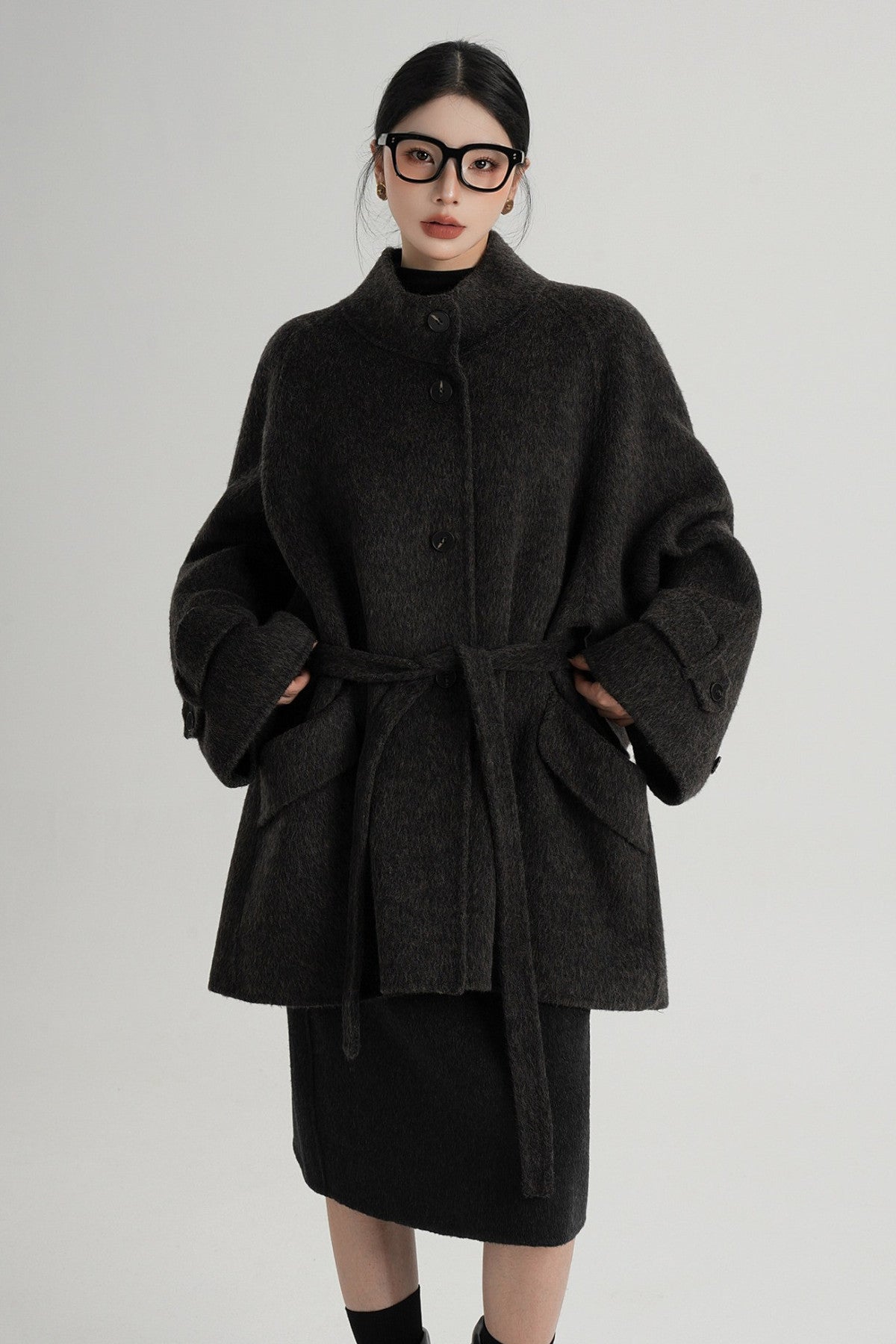 Mid-Length Double-Sided Wool Coat