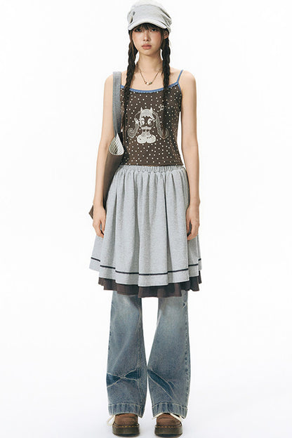 All-Over Print Color-Blocked Camisole