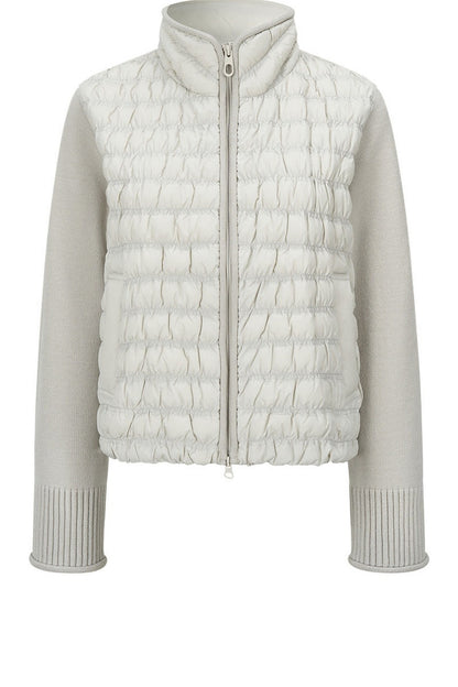 Knit Spliced Quilted Down Jacket