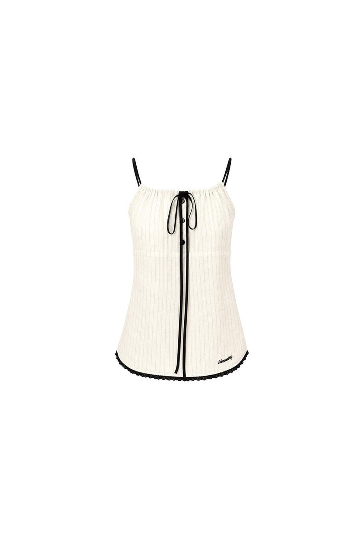 Striped Drawstring Camisole Top Set-Up