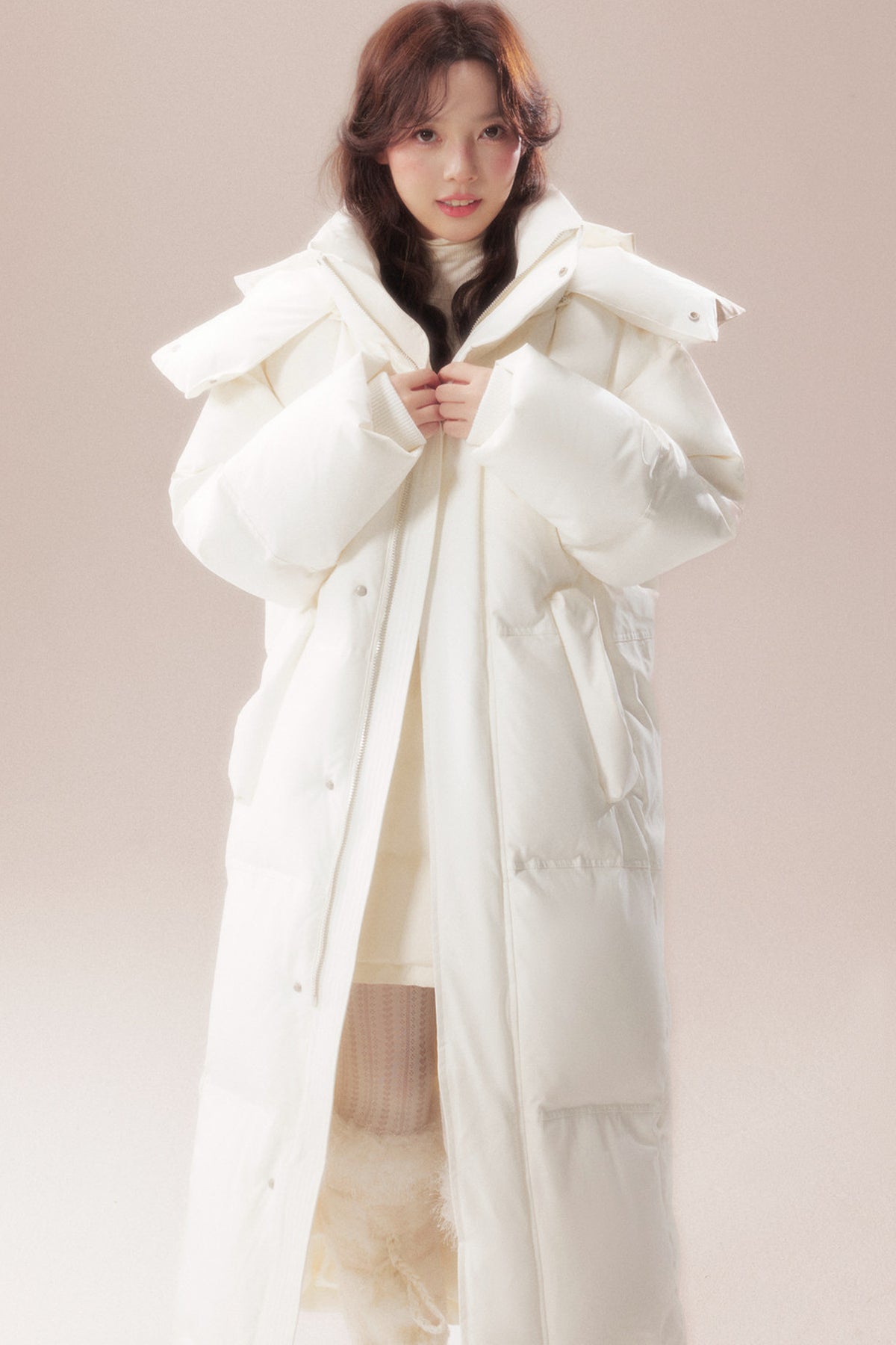 Long 90 White Goose Down Coat