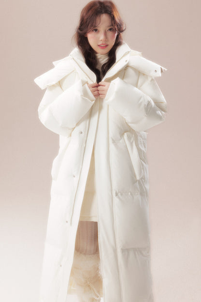 Long 90 White Goose Down Coat