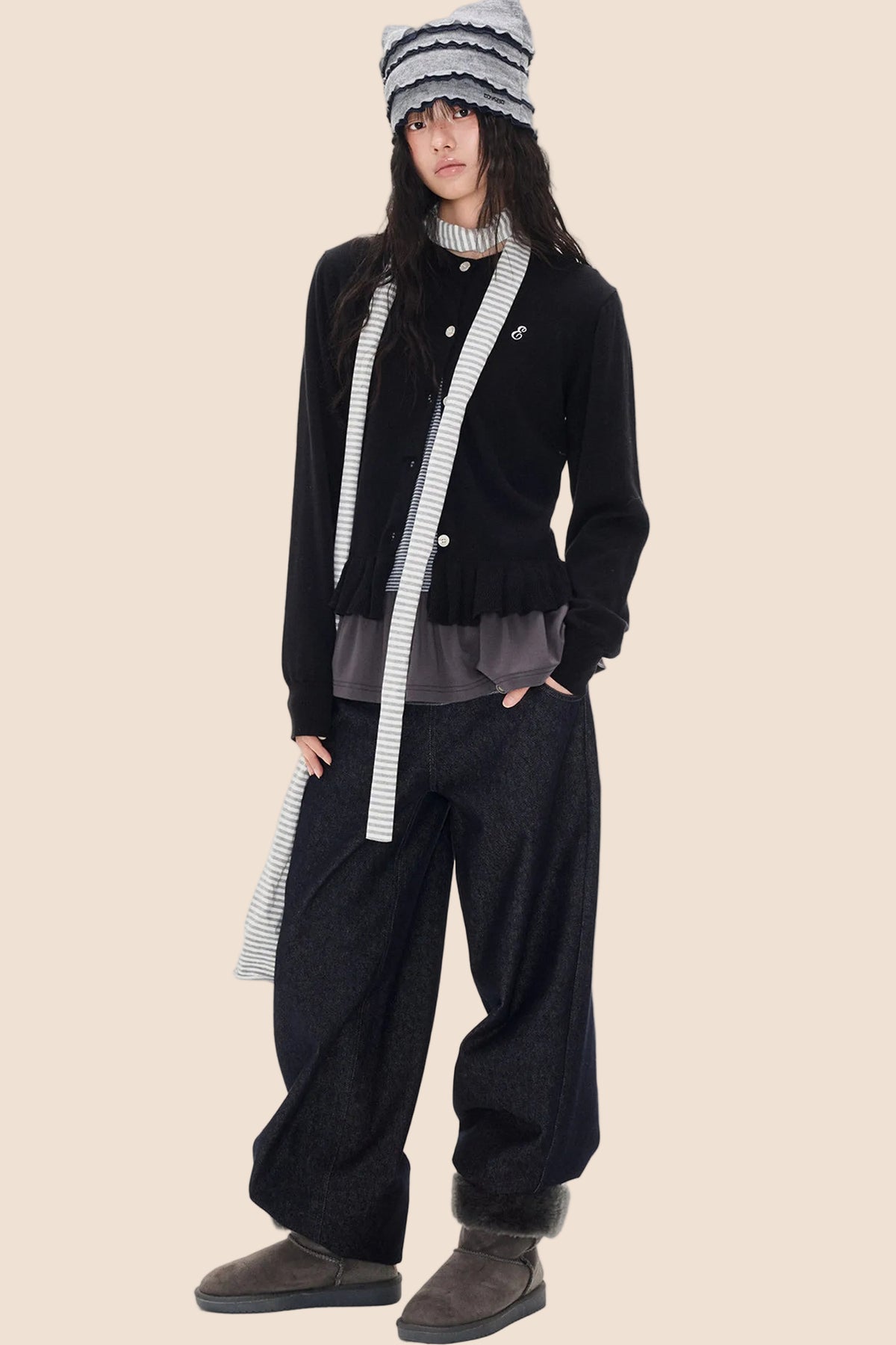 Straight Leg Denim Jeans