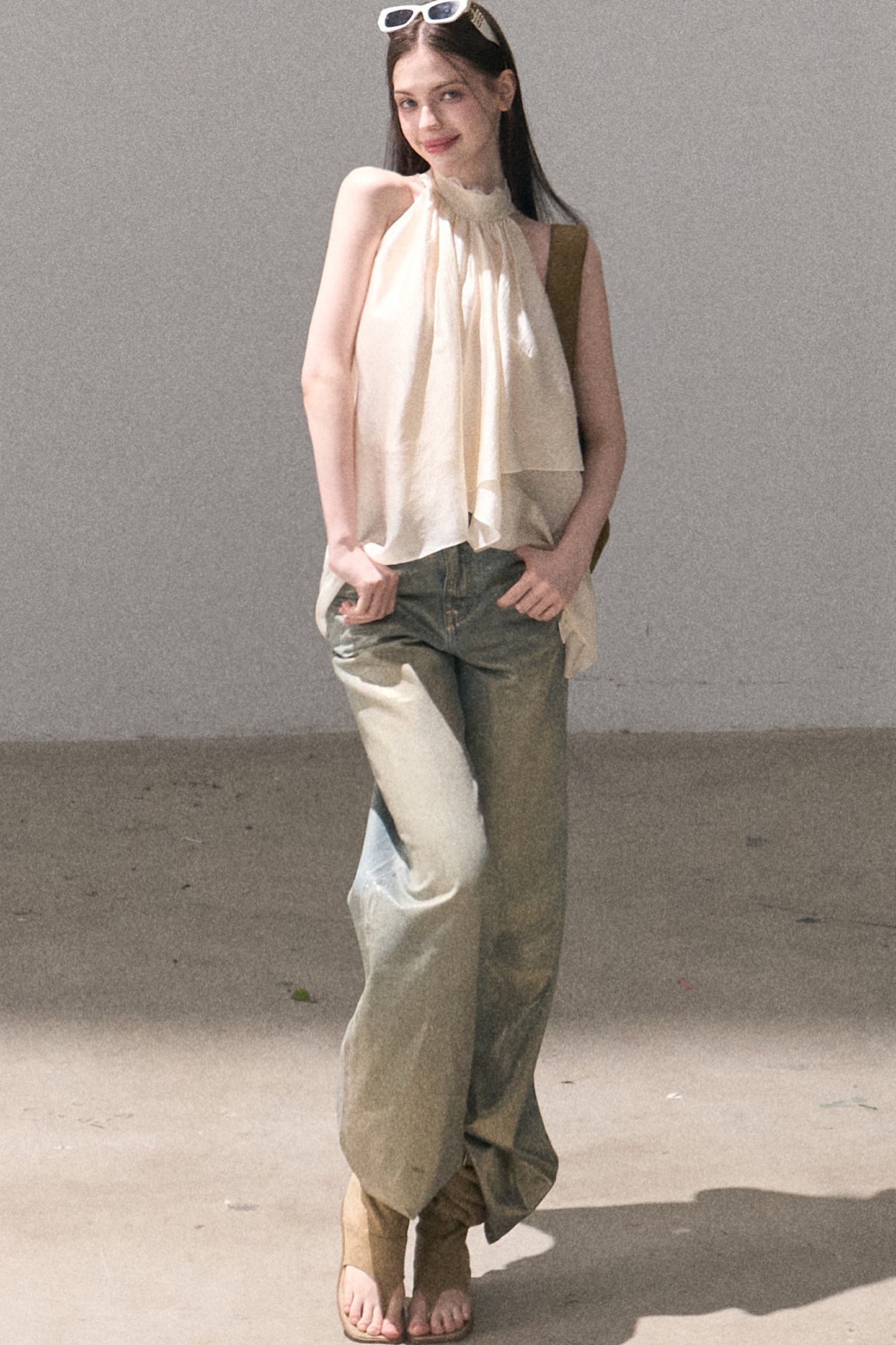 Retro Gradient Cotton Jeans
