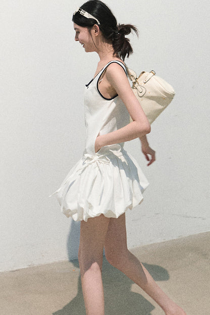 Sleeveless Puff Camisole Dress