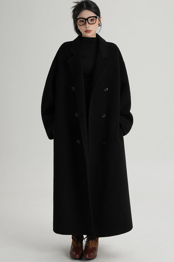 Long Loose Double-Sided Wool Coat