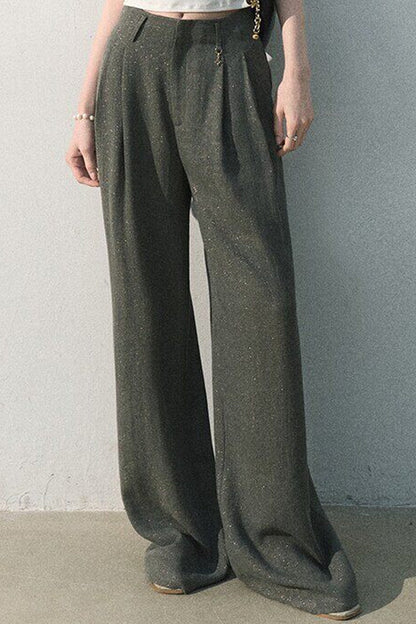Gilded Linen Draped Pants