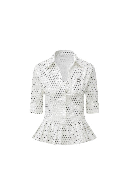 Blusa a pois con volant