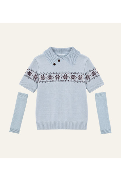 Snowflake Fair Isle Knit Top