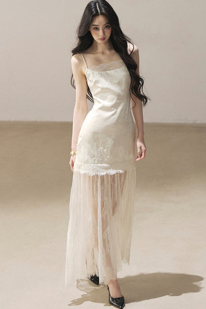 French Lace Camisole Dress and Jacket Set-Up