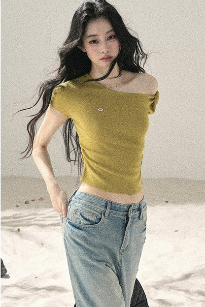 Asymmetrical Knot Crop Top