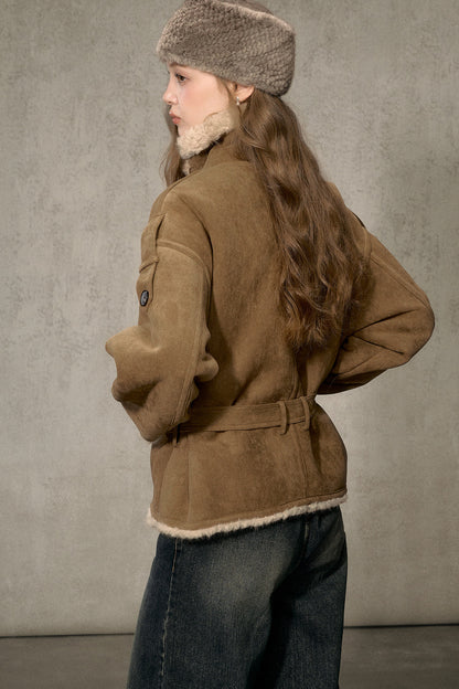 Cloud Shearling Biker Jacket