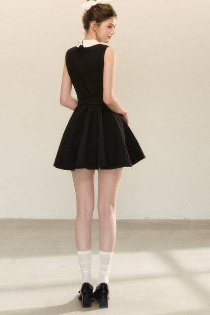 Hepburn Style Tie Waist Dress