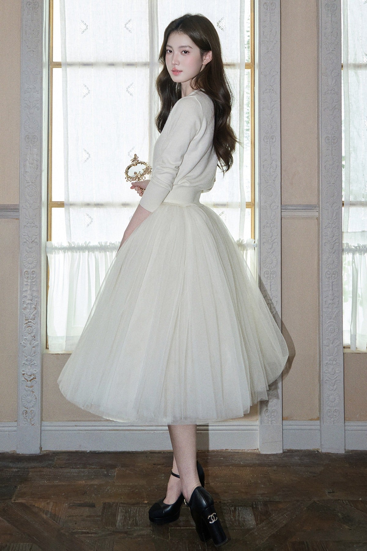 White Mesh Tutu Skirt