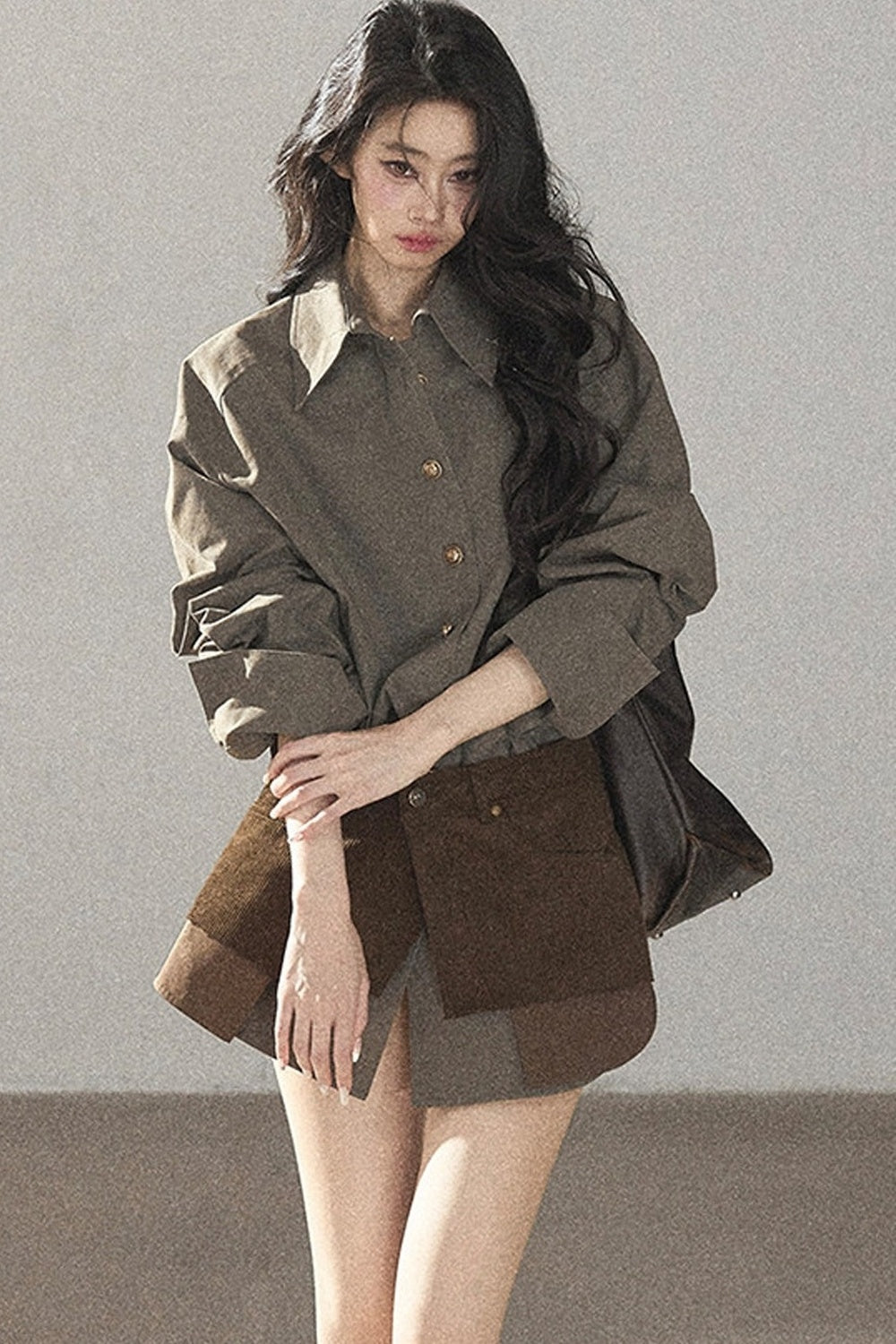 Autumnal Botanical Shirt and Skirt Set